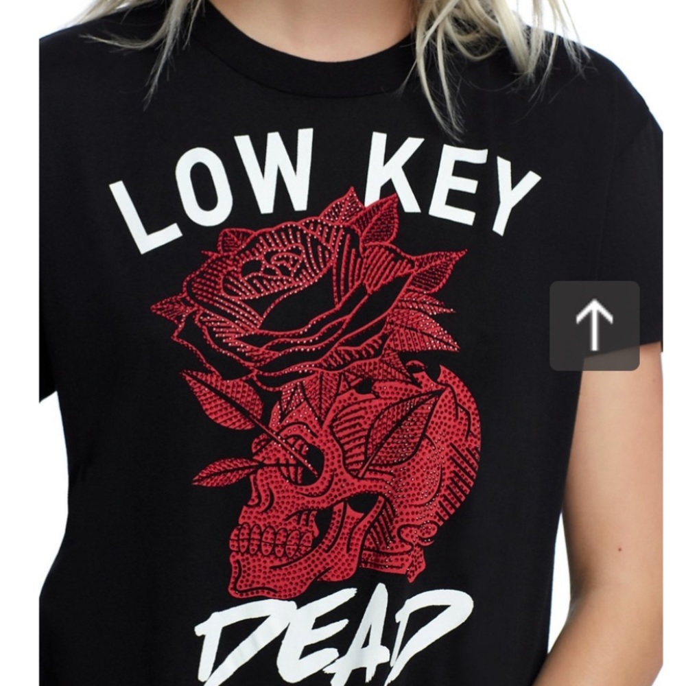 True Religion Low Key Dead Red Crystal Shirt